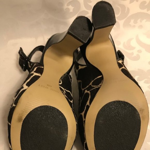 Nine West giraffe print sling backs 6 - Picture 7 of 7